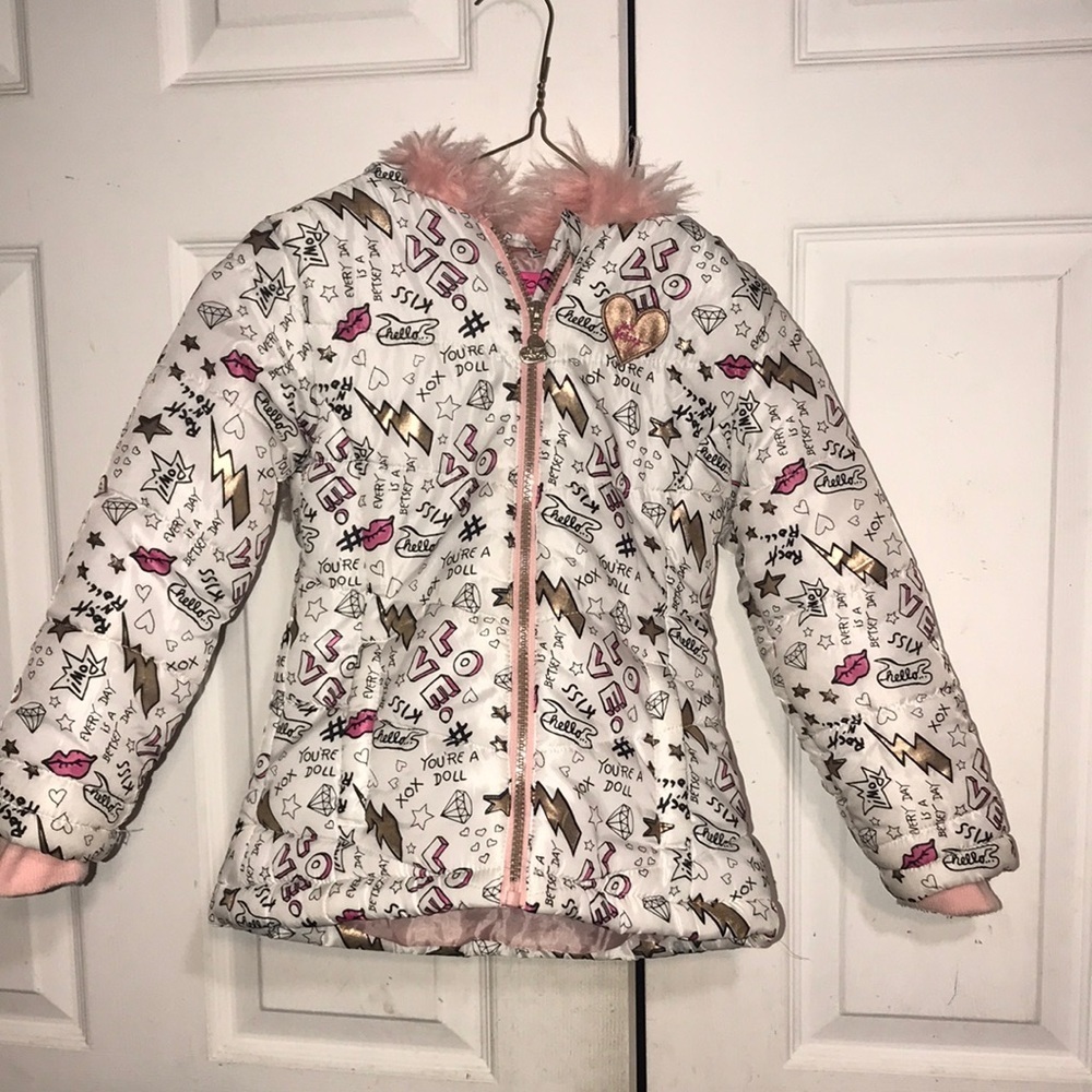 Girl’s Betsey Johnson Printed Coat